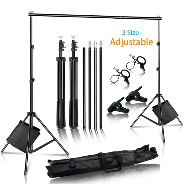 Photography Backdrop Stand Kit with Carry Bag