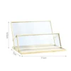 Gold Edge Glass Business Card Holder