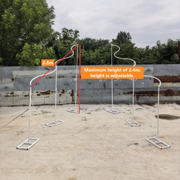 Wavy Curved Metal Backdrop Stand
