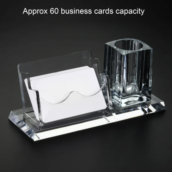 Clear Acrylic Card Holder with Pen Pot