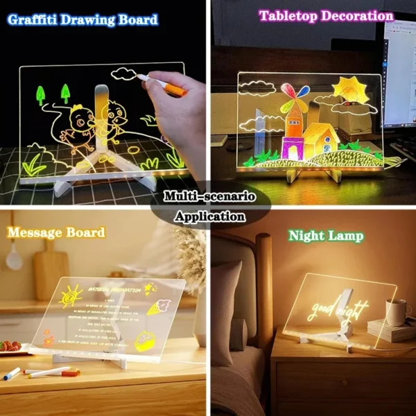 LED Acrylic Glow Message Board