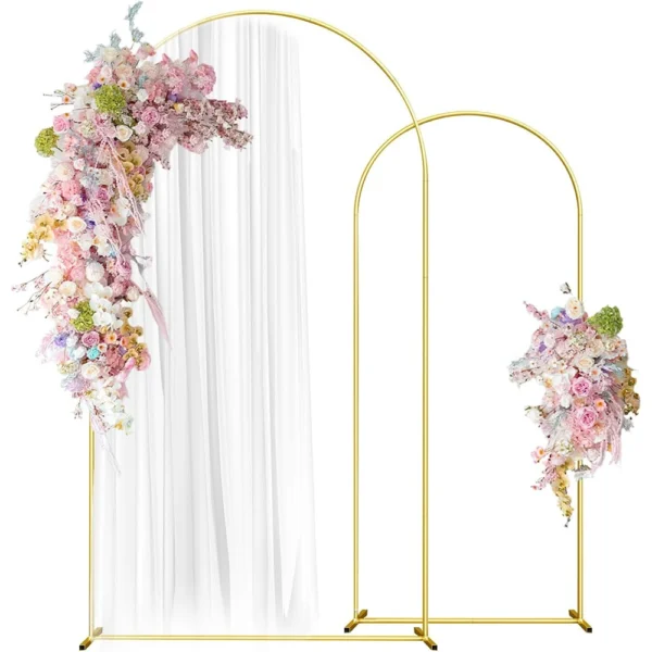 Gold Metal Arch Backdrop Stand