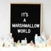 Black Felt Letter Board with Oak Frame