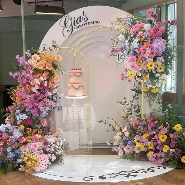 Gold Metal Arch Backdrop Stand