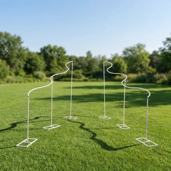 Wavy Curved Metal Backdrop Stand