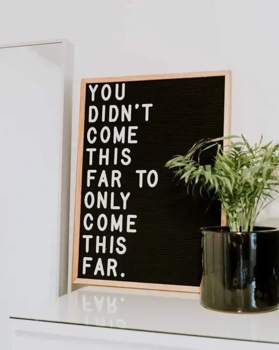 Black Felt Letter Board with Oak Frame