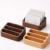 Wooden Desktop Business Card Stand