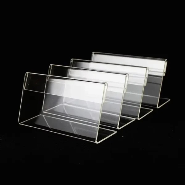 Acrylic L-Shape Price Tag Stand (10pcs)