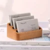 Wooden Desktop Business Card Stand