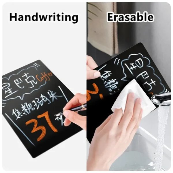 Erasable Acrylic Chalkboard Table Sign
