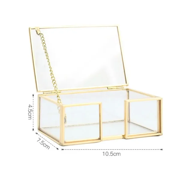 Gold Edge Glass Business Card Holder