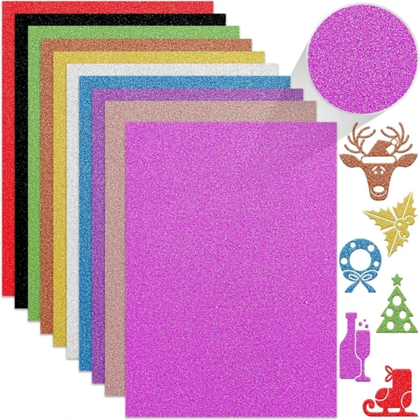 Sa1d09df5dd724929998fc086f428aa985.webp A4 Glitter Cardstock 250gsm (25 Sheets)