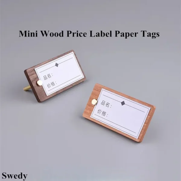Sb5e3b54b6fc345bcbeb3feff91e463abQ.webp Mini Wooden Price Label Stand (5pcs)