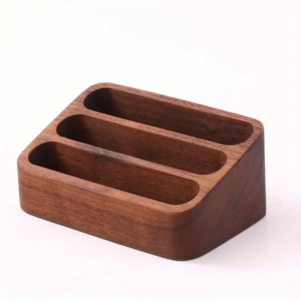 Wooden Desktop Business Card Stand