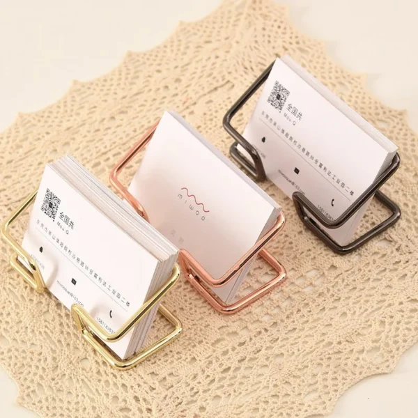 Modern Metal Desktop Card Display Holder
