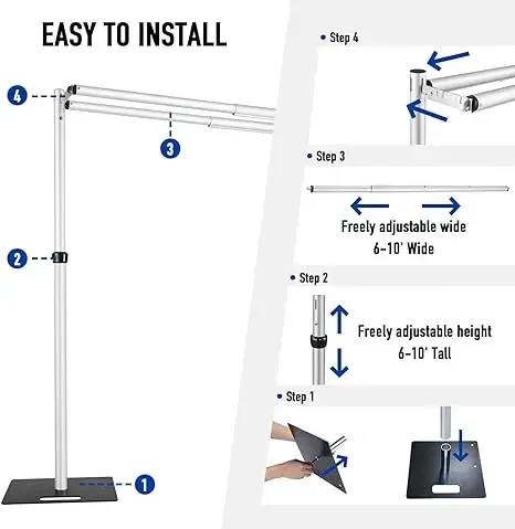 Aluminium Pole Drape Backdrop Stand