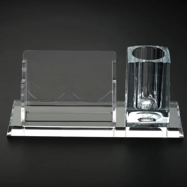 Clear Acrylic Card Holder with Pen Pot