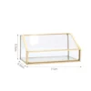 Gold Edge Glass Business Card Holder