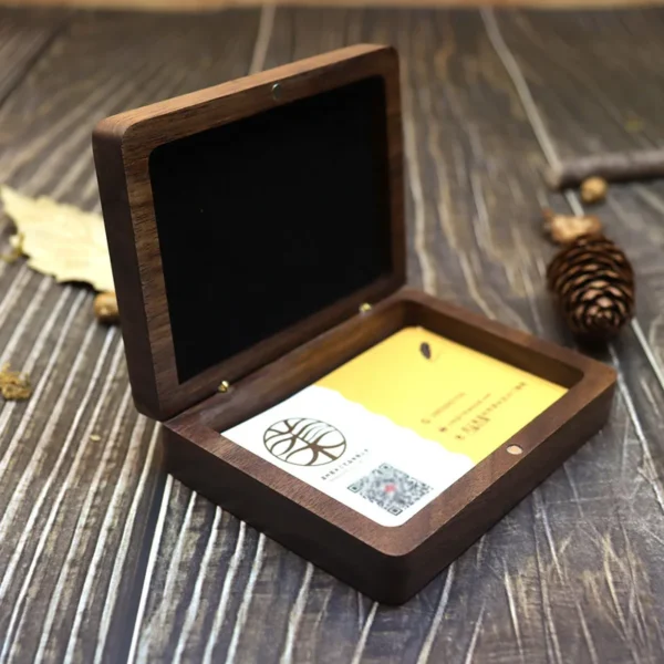Solid Wood Magnetic Card Box