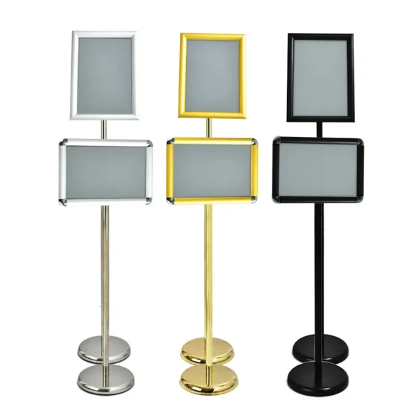 A4 Stainless Steel Floor Sign Stand