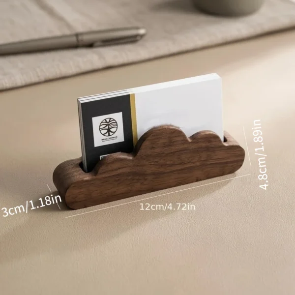 Walnut Wood Cloud Card Holder