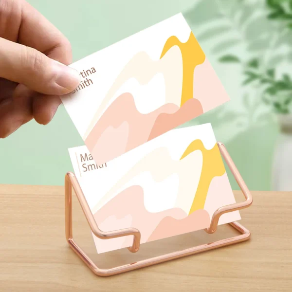 Modern Metal Desktop Card Display Holder