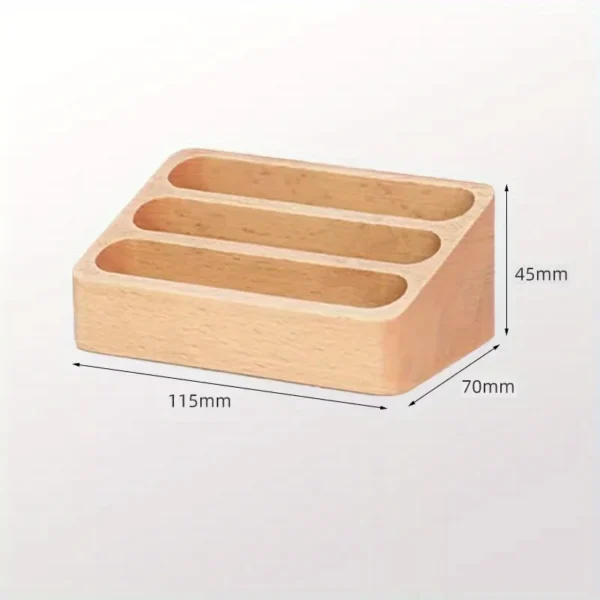 Wooden Desktop Business Card Stand