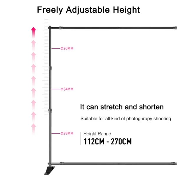 Double Crossbar Backdrop Support Stand